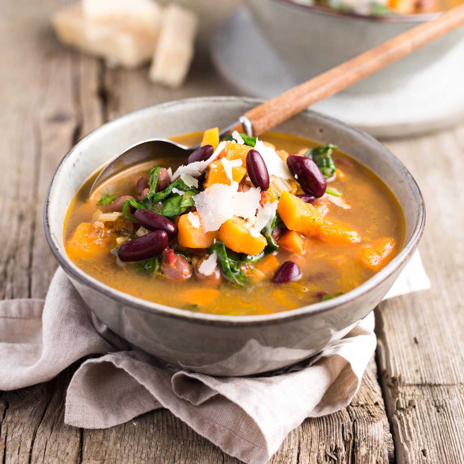 Zuppa di fagioli con zucca
