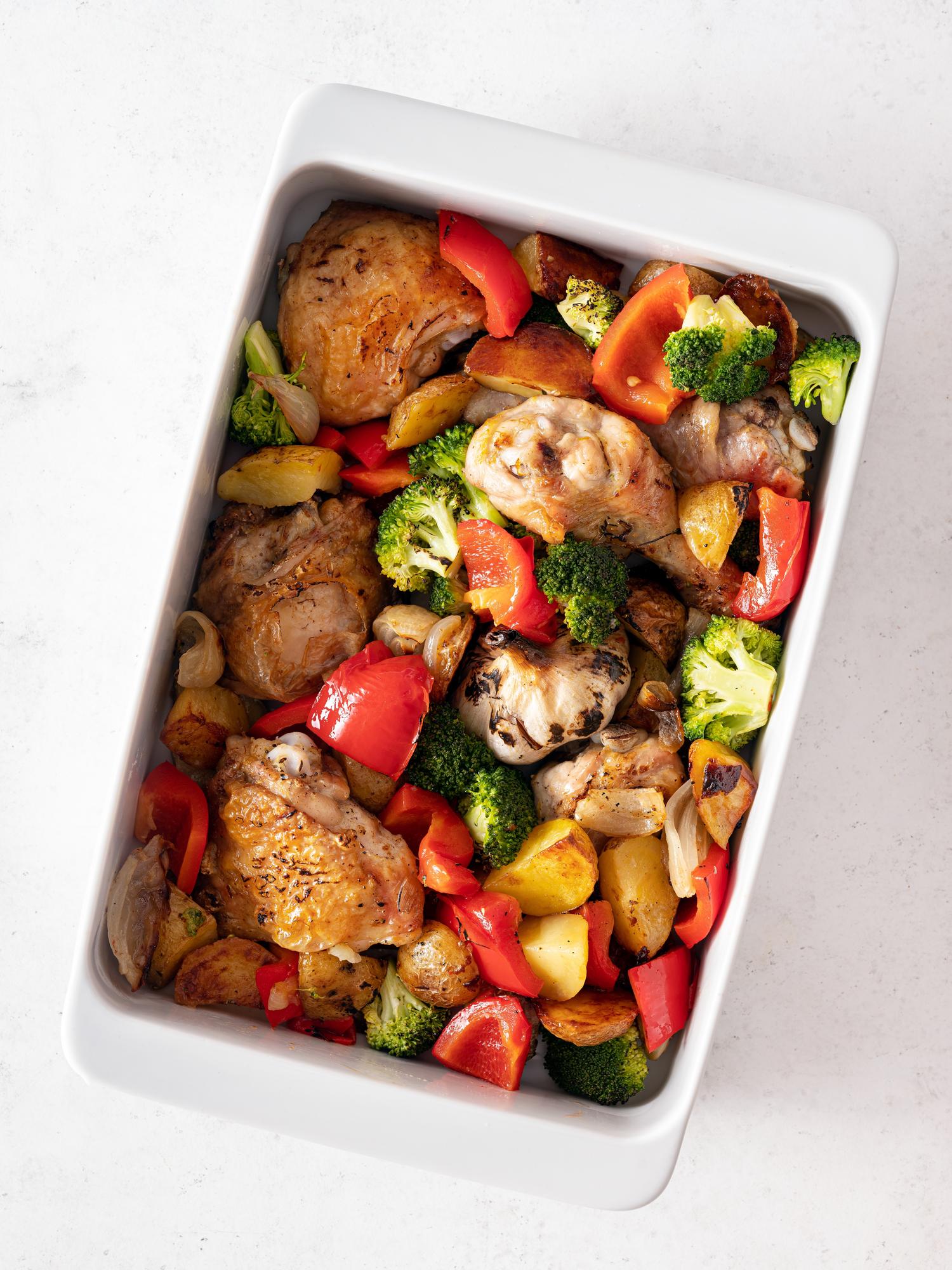 Pollo in teglia unica