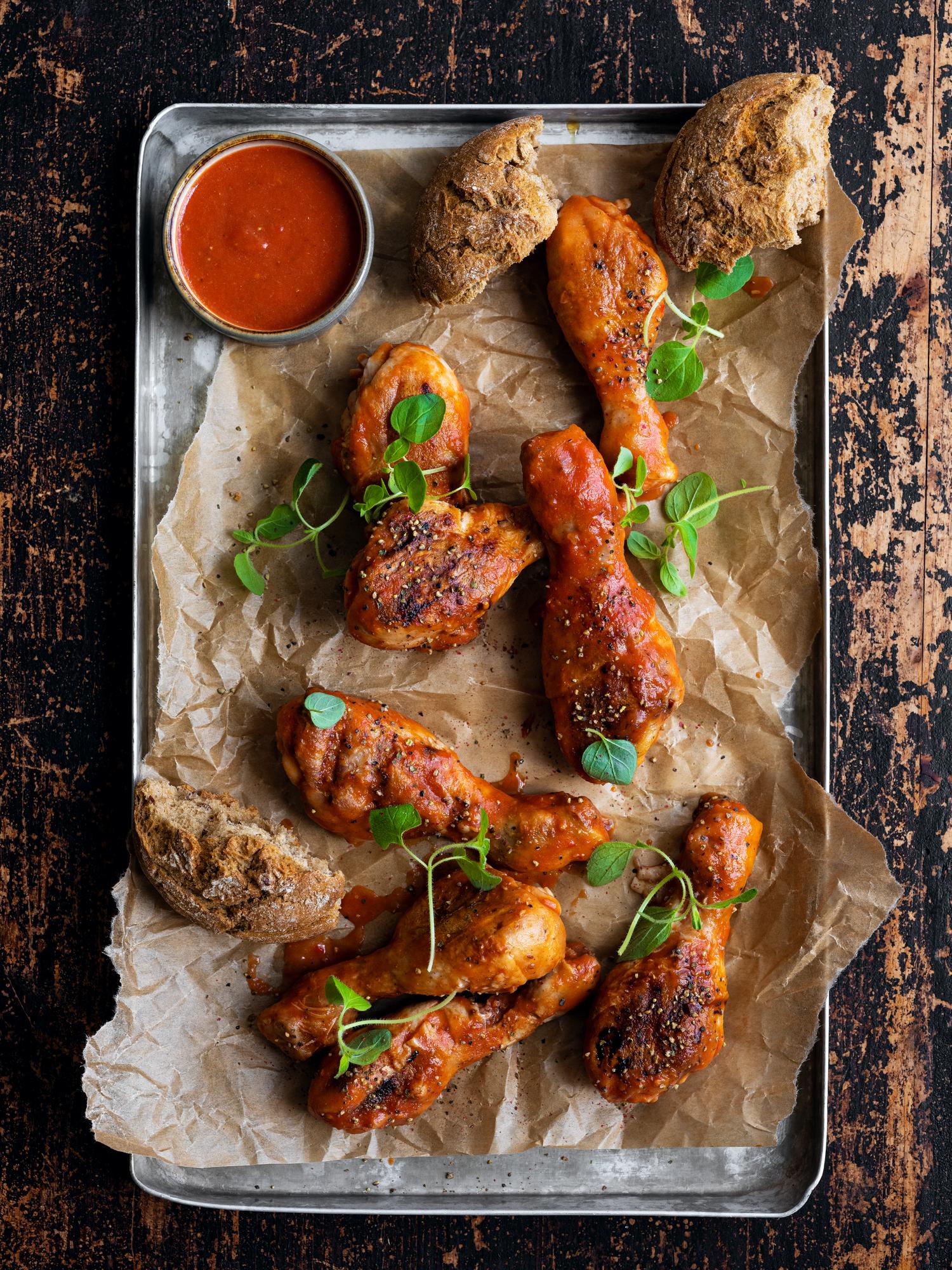 Cosce di pollo in salsa piccante