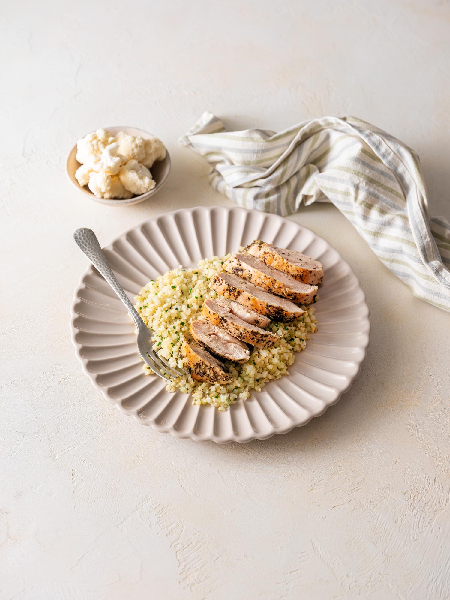 Pollo con riso di cavolfiore