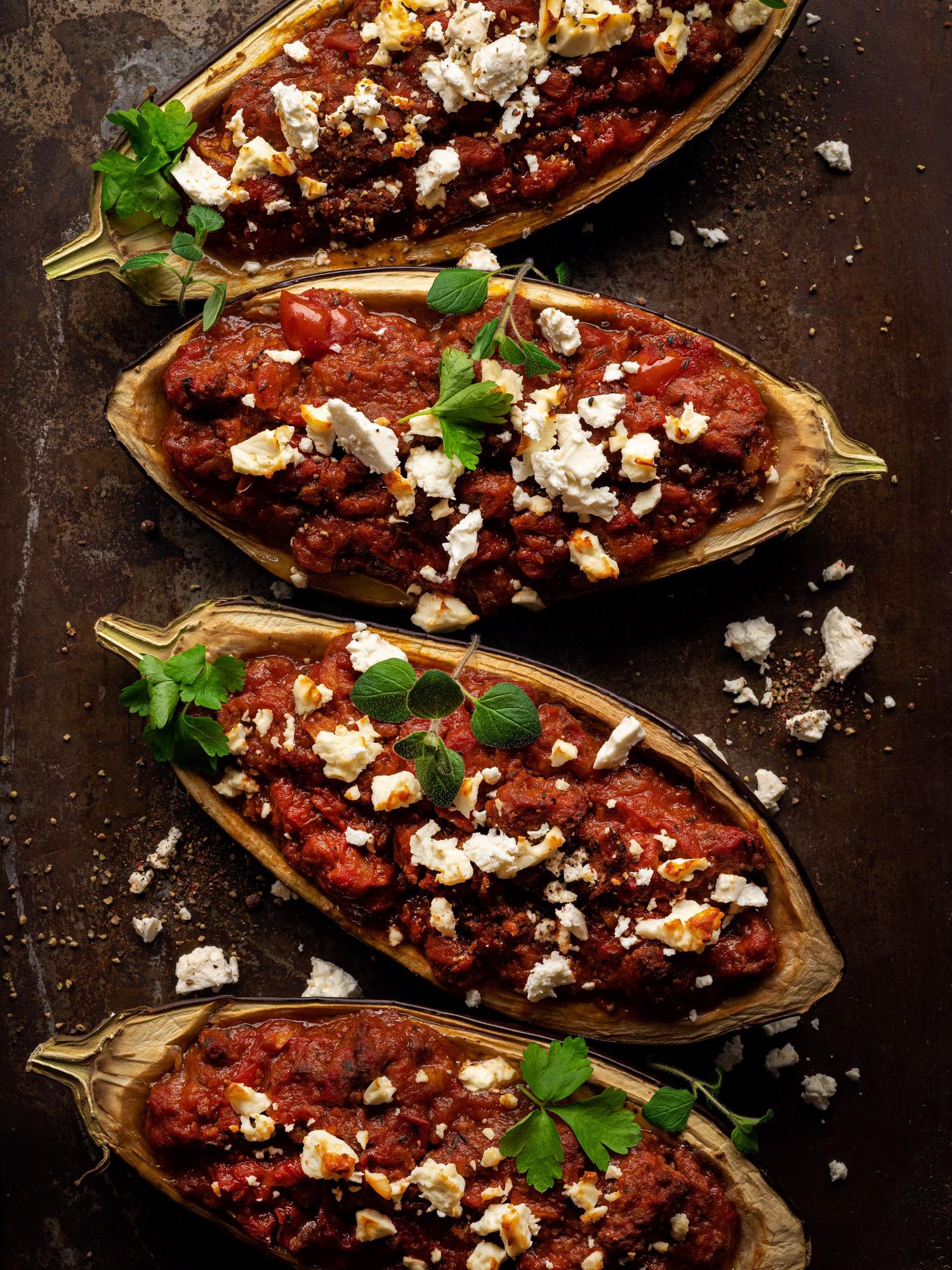 Melanzane ripiene con ragù di carne