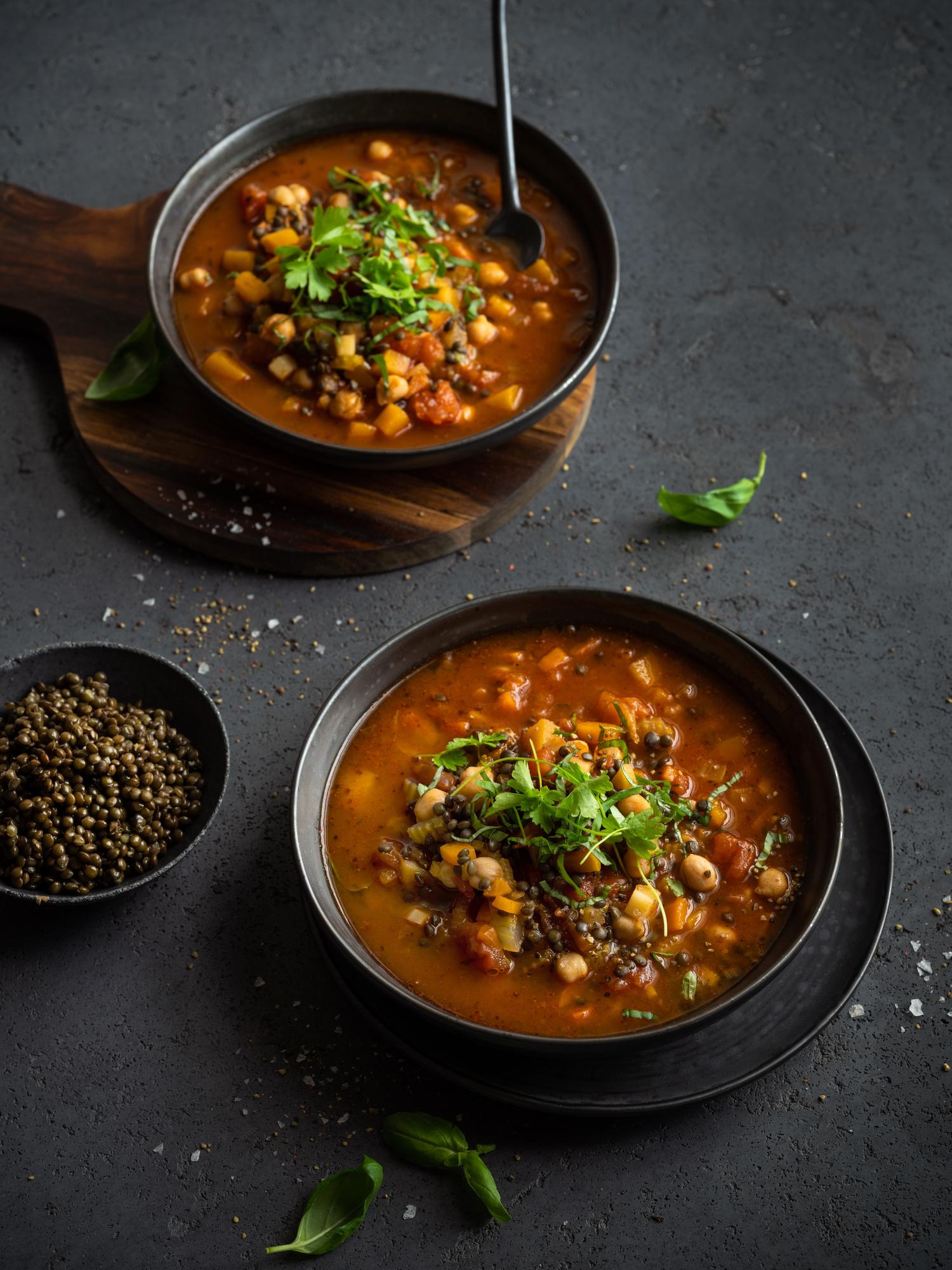 Zuppa di lenticchie e ceci