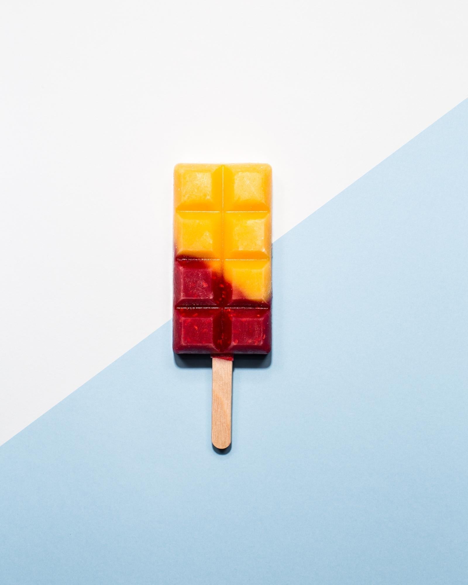 Ghiaccioli mango e lamponi