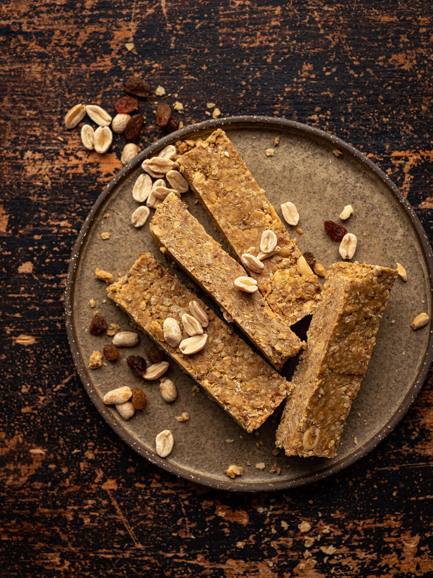 Barrette crude d'avena con arachidi