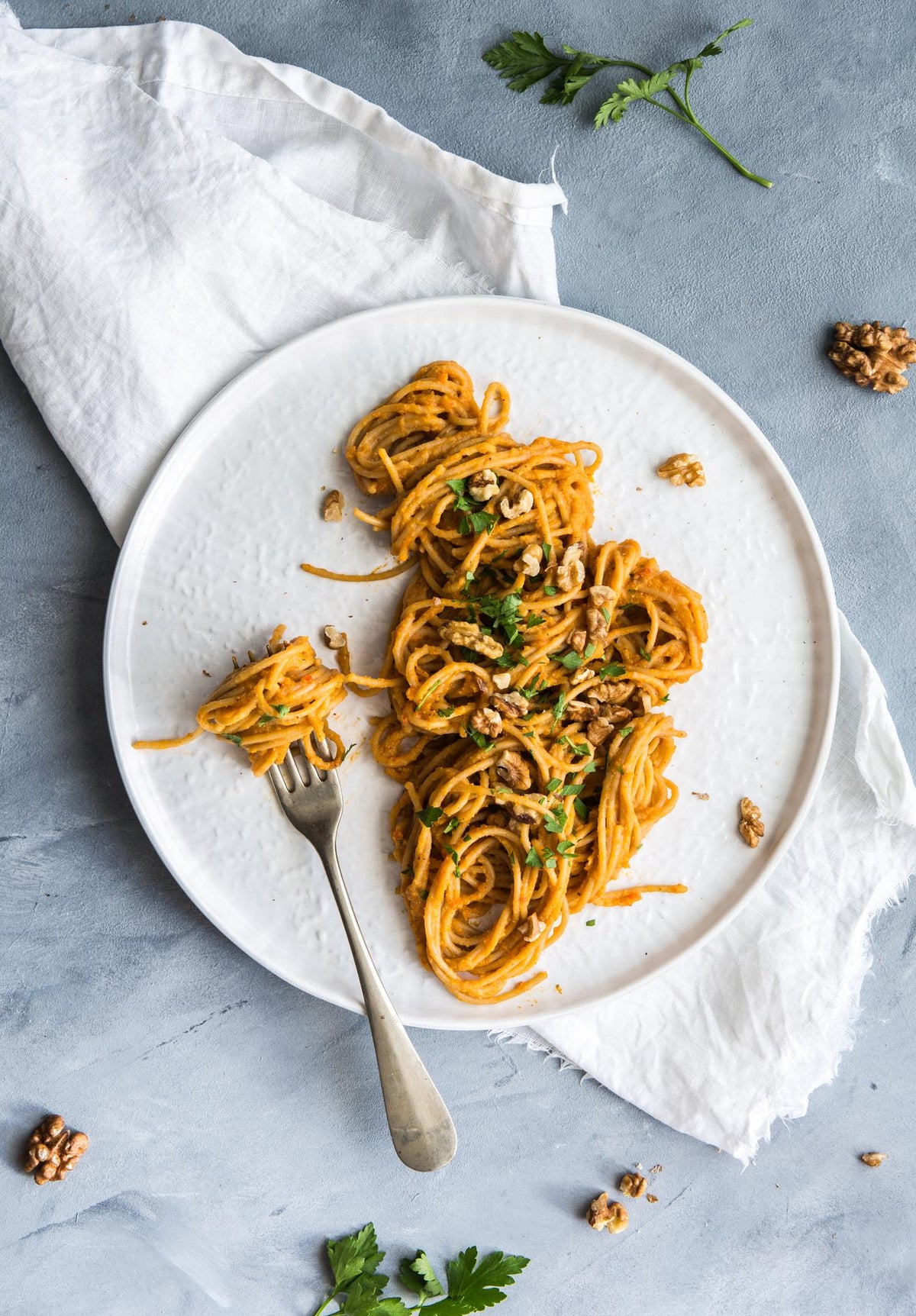 Pasta con salsa di cavolfiore e zucca