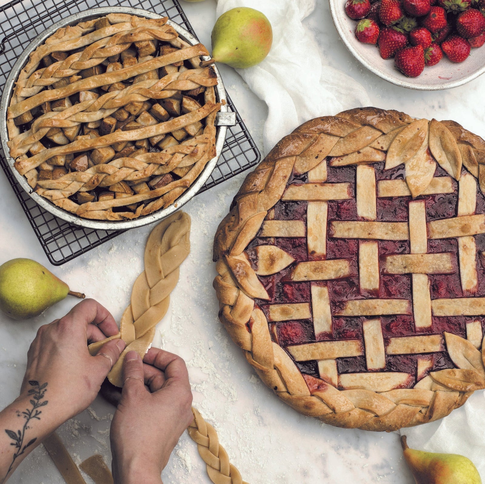 Crostata a griglia con frutta
