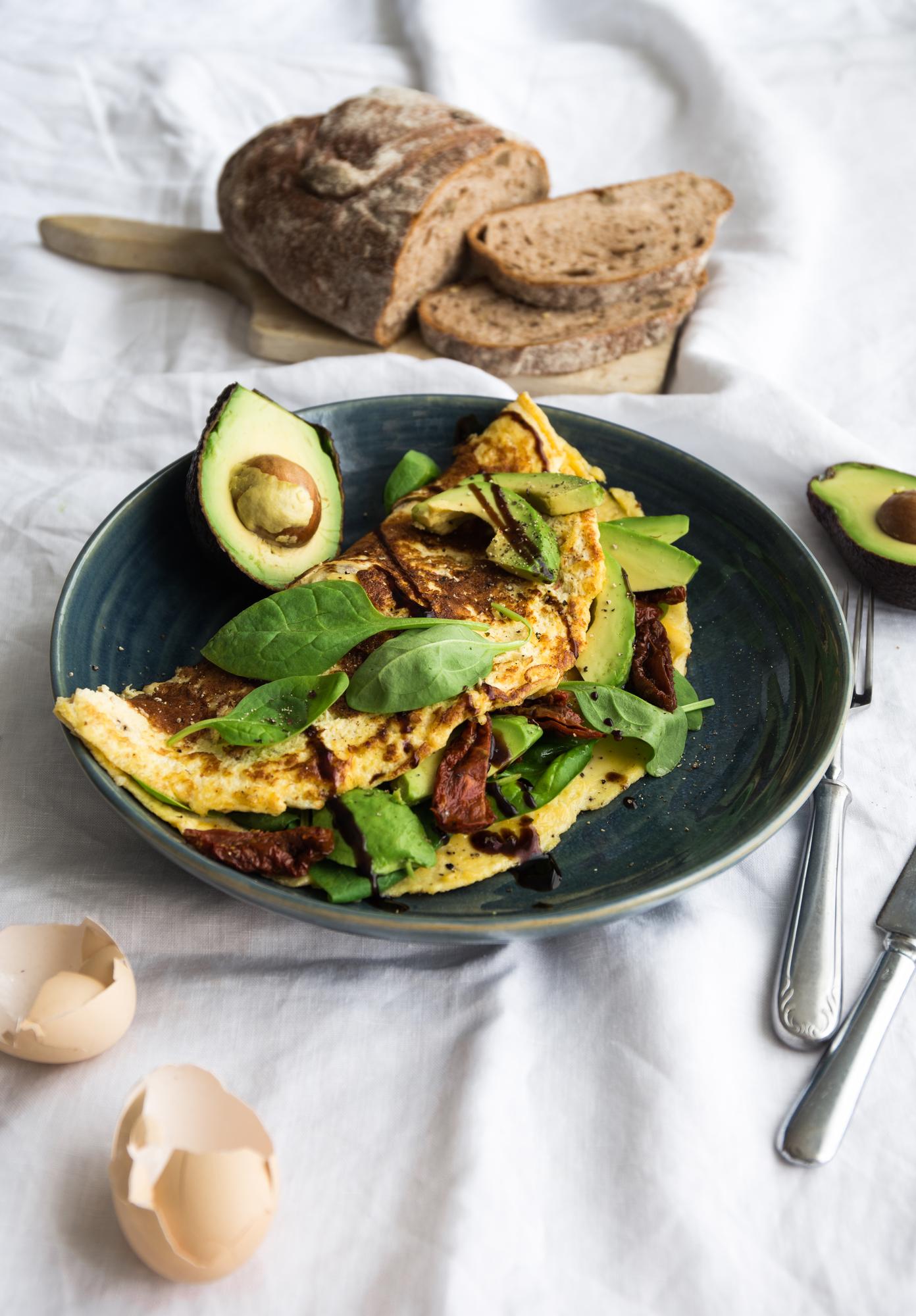 Omelette con pomodori secchi