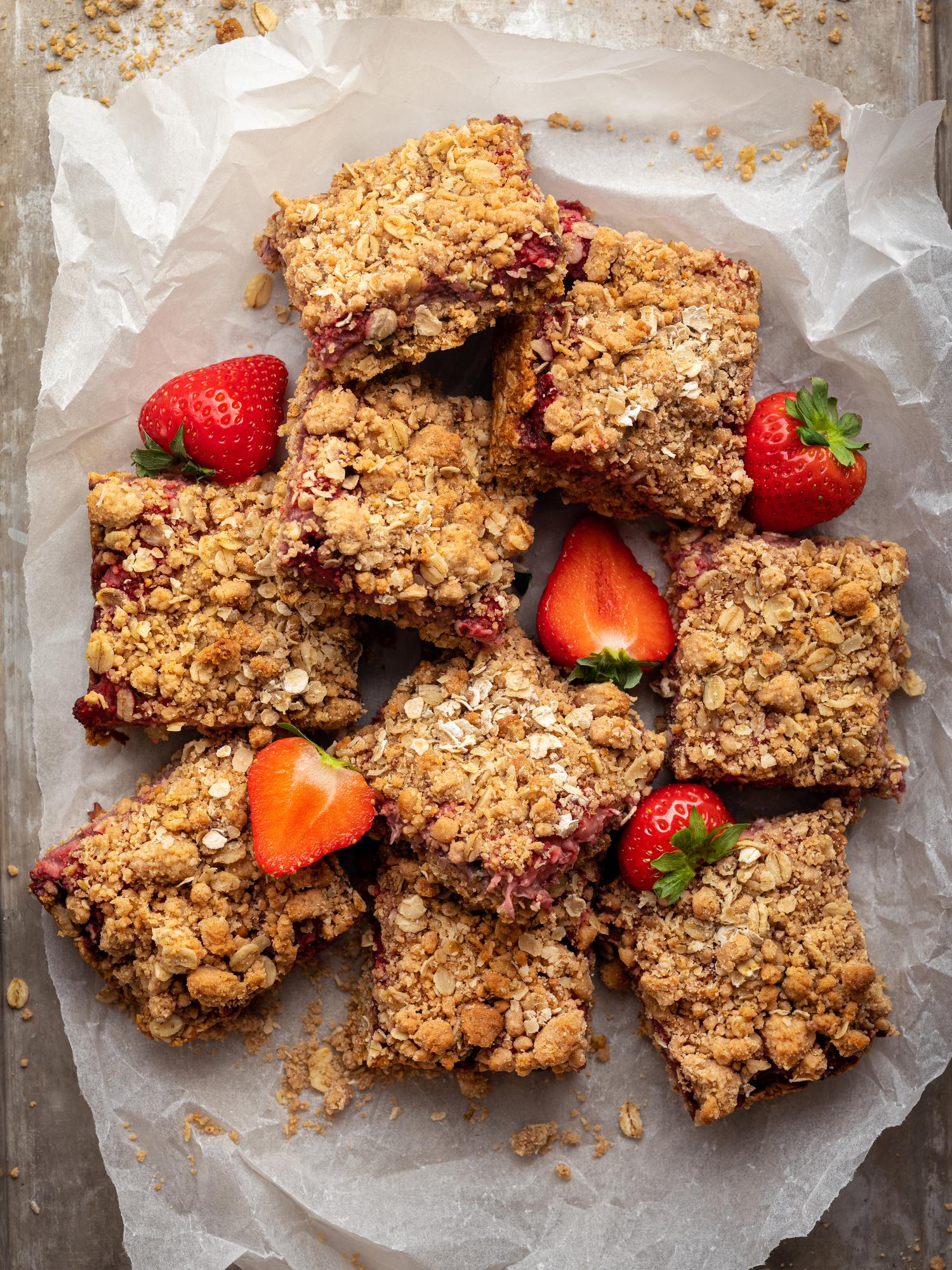 Trancetti d'avena con fragole