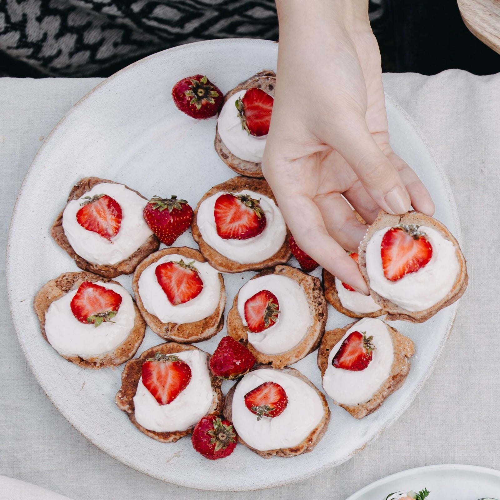 Mini pancake canapè