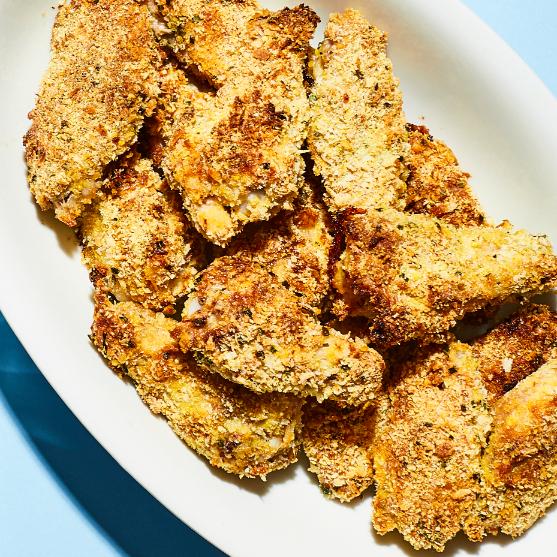 Ali di pollo al parmigiano con patate al forno
