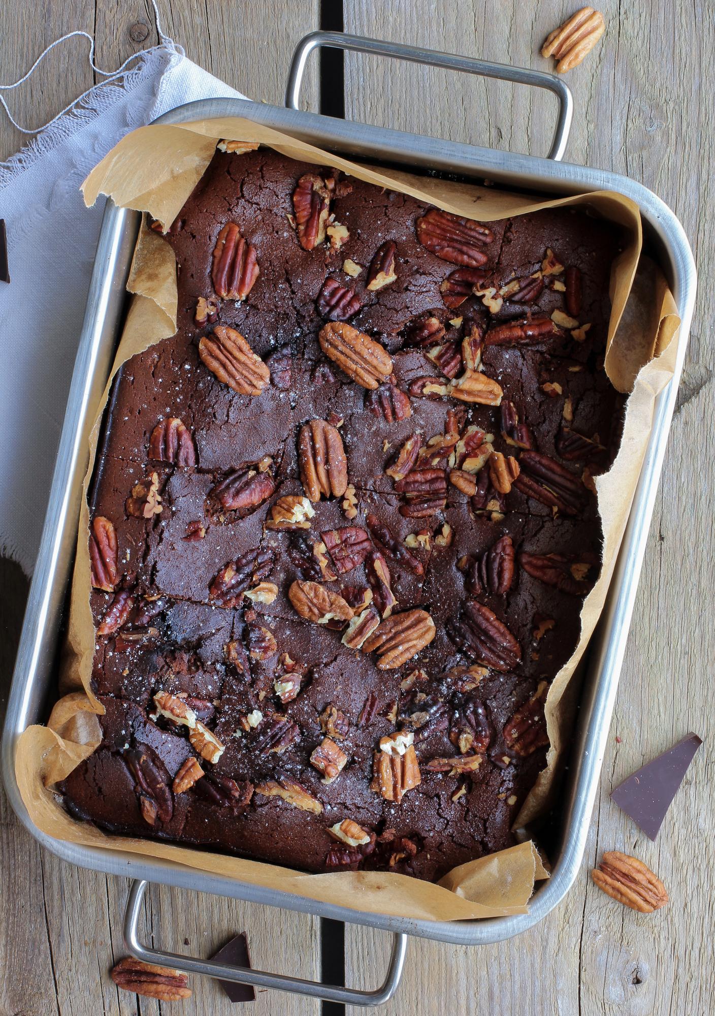 Brownies con noci pecan