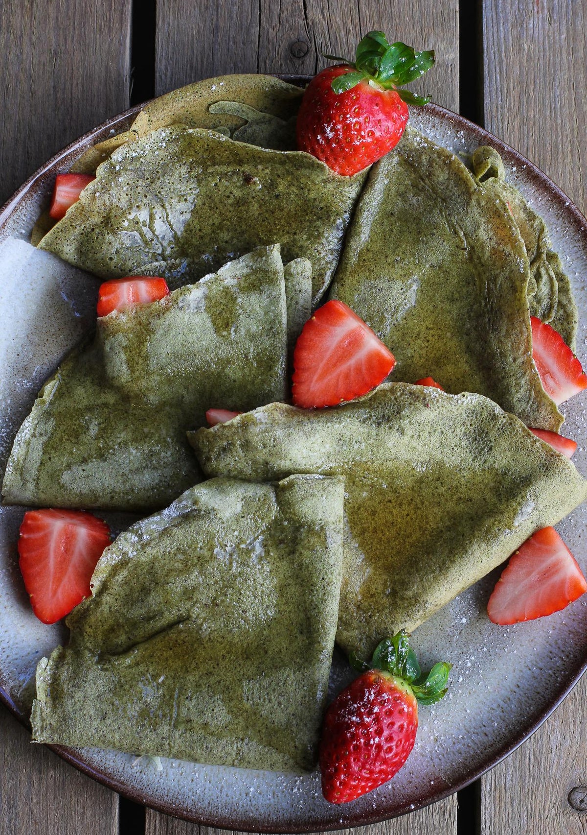 Crepes al tè matcha