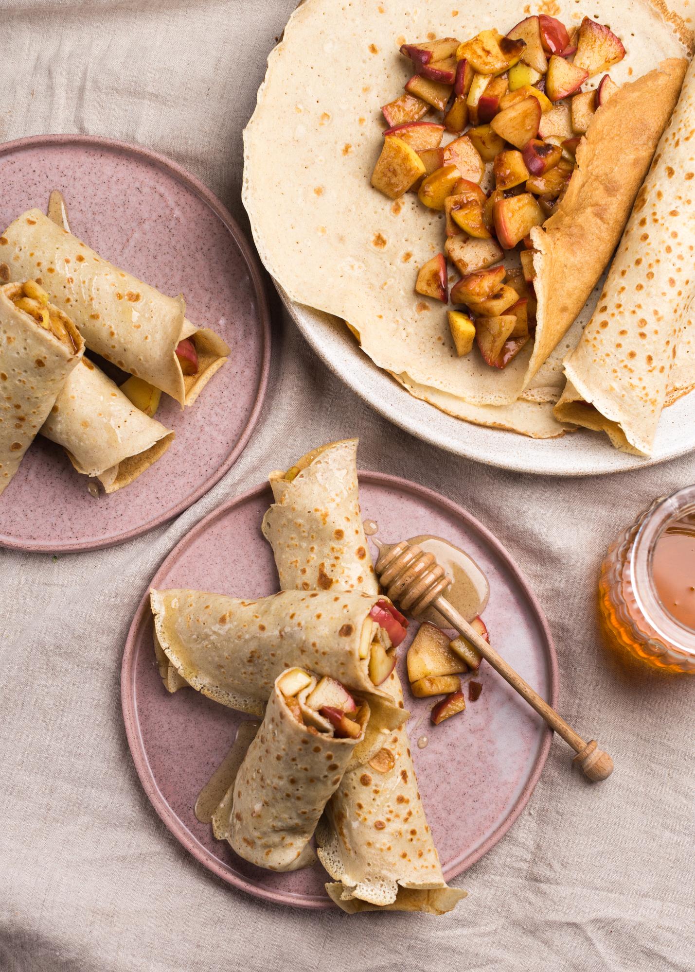 Crepes con cannella e mele
