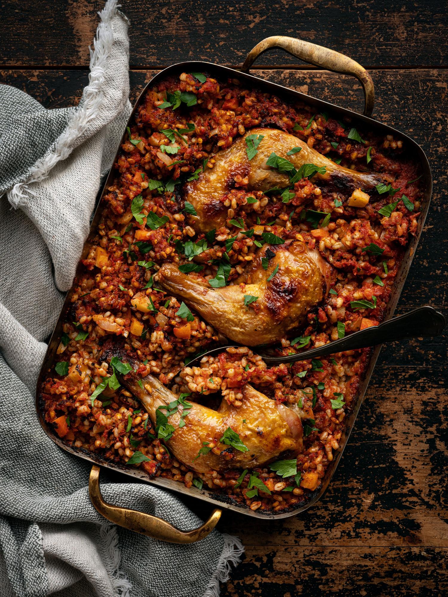Pilaf di cosce di pollo