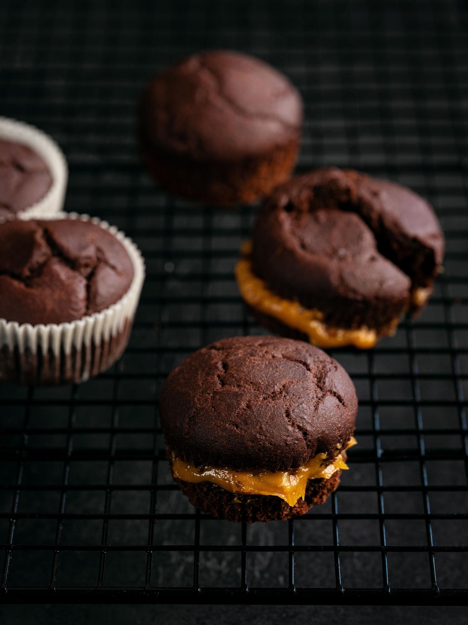 Muffin al cioccolato con ripieno