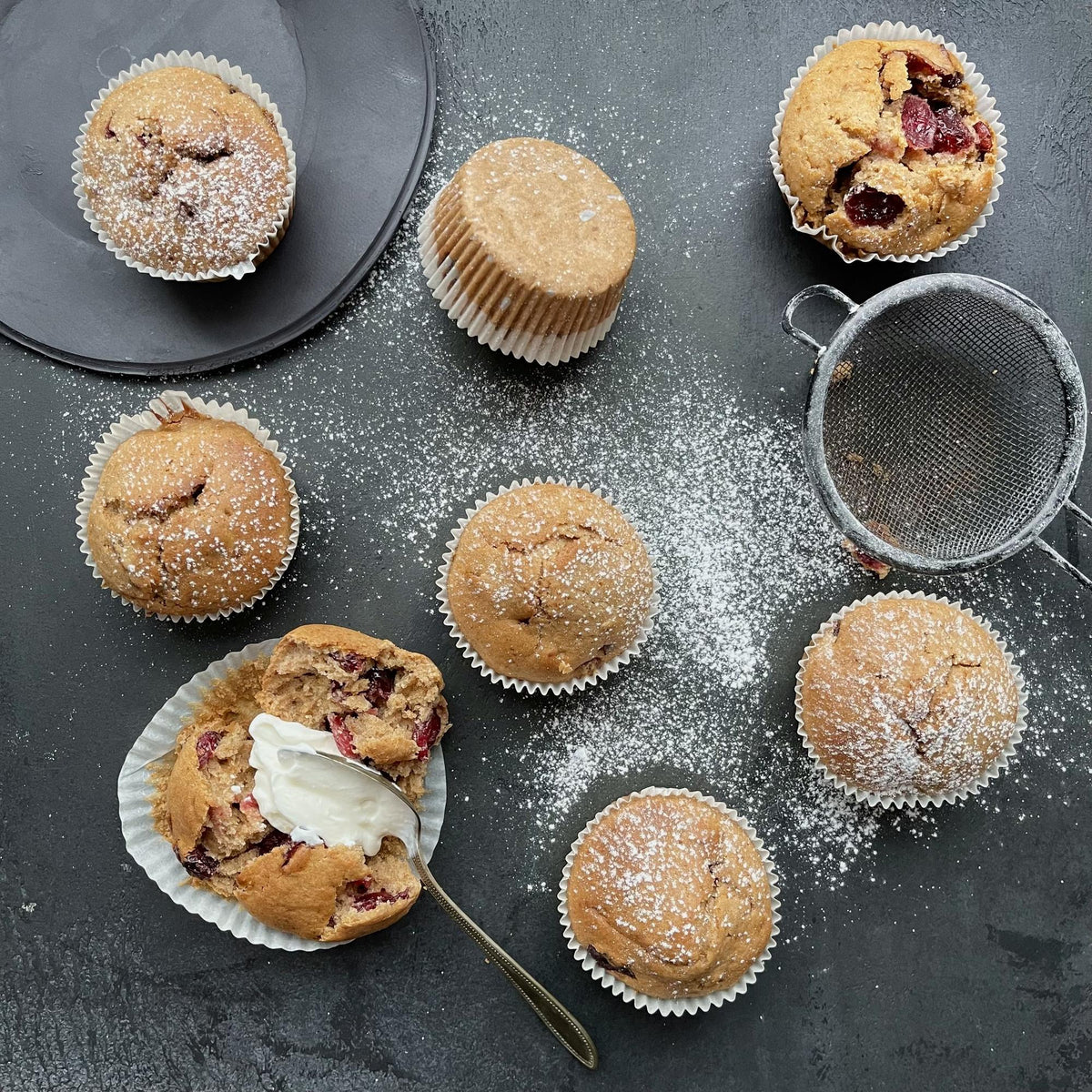 Muffin ai mirtilli rossi