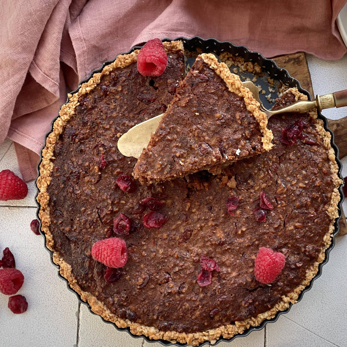 Torta ai mirtilli rossi