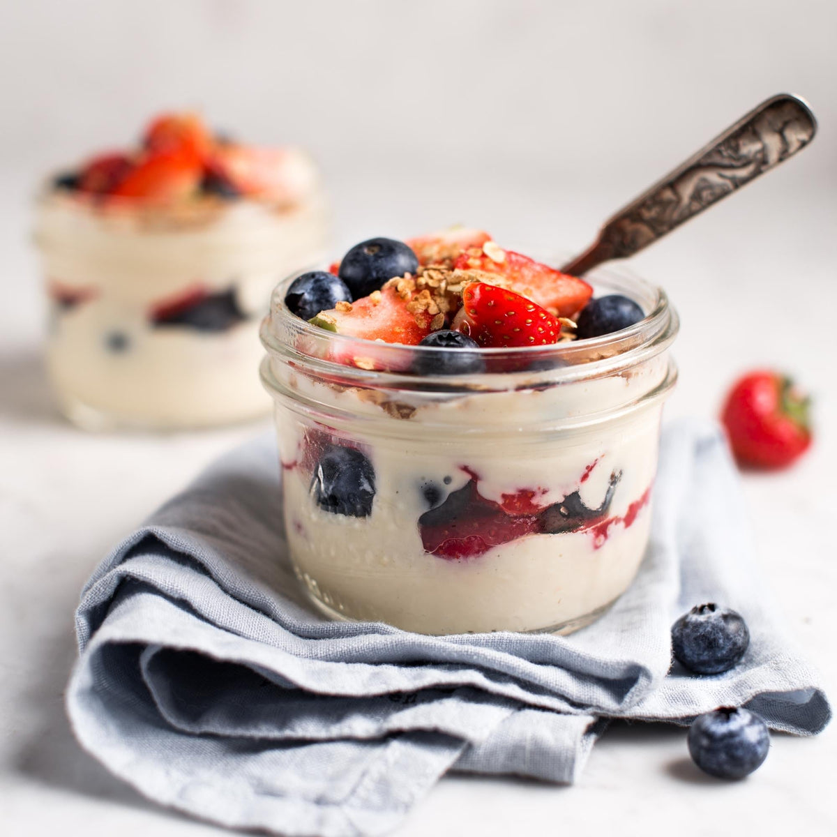 Budino con frutti di bosco