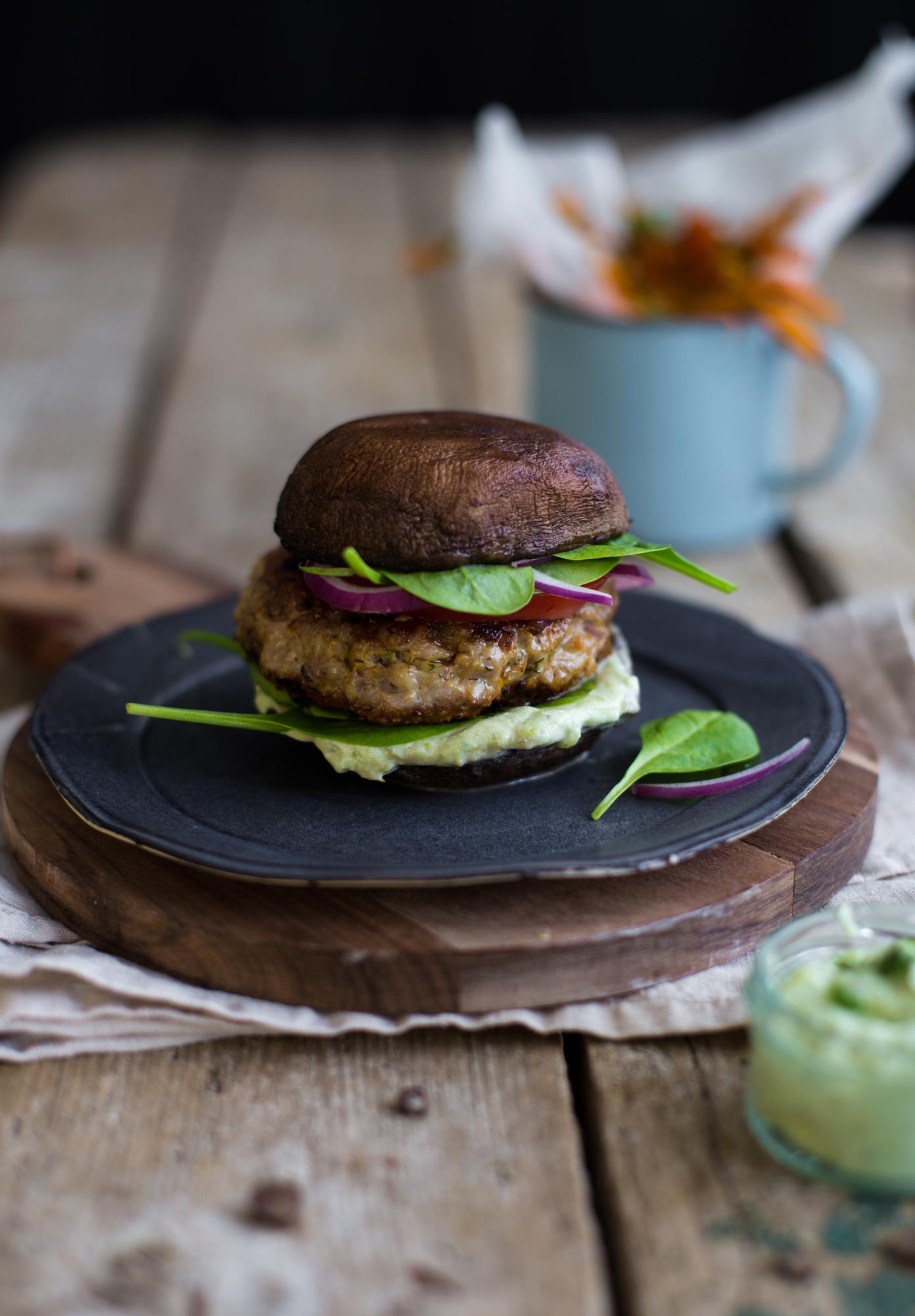 Burger di tacchino con portobello