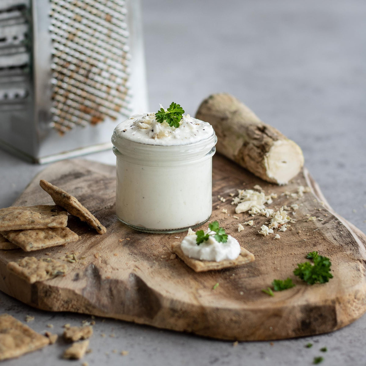 Crema spalmabile di ricotta con rafano