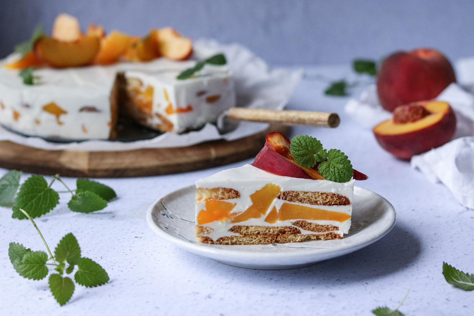Torta al quark con biscotti savoiardi integrali fatti in casa