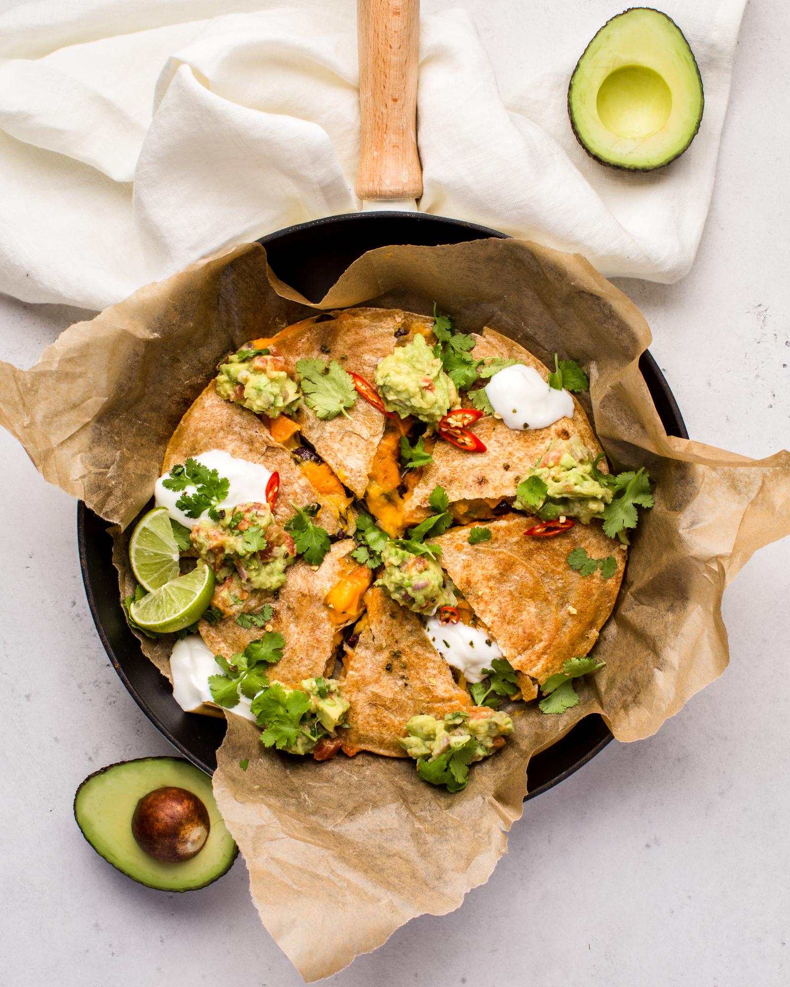 Quesadilla con zucca e chilli