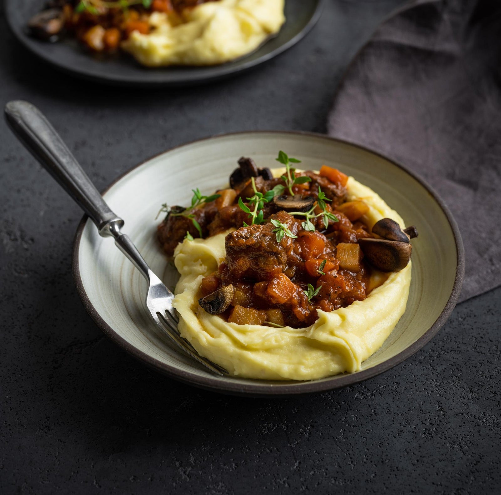 Ragù con verdure radice e aceto di vino