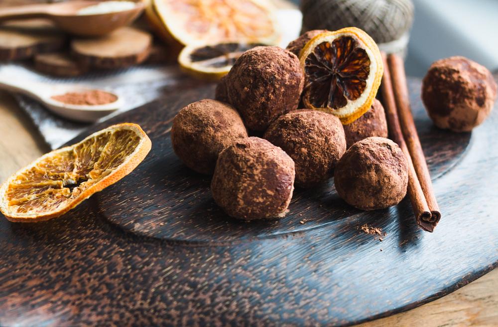 Palline raw al cacao