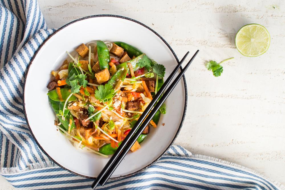 Noodles di riso con tofu