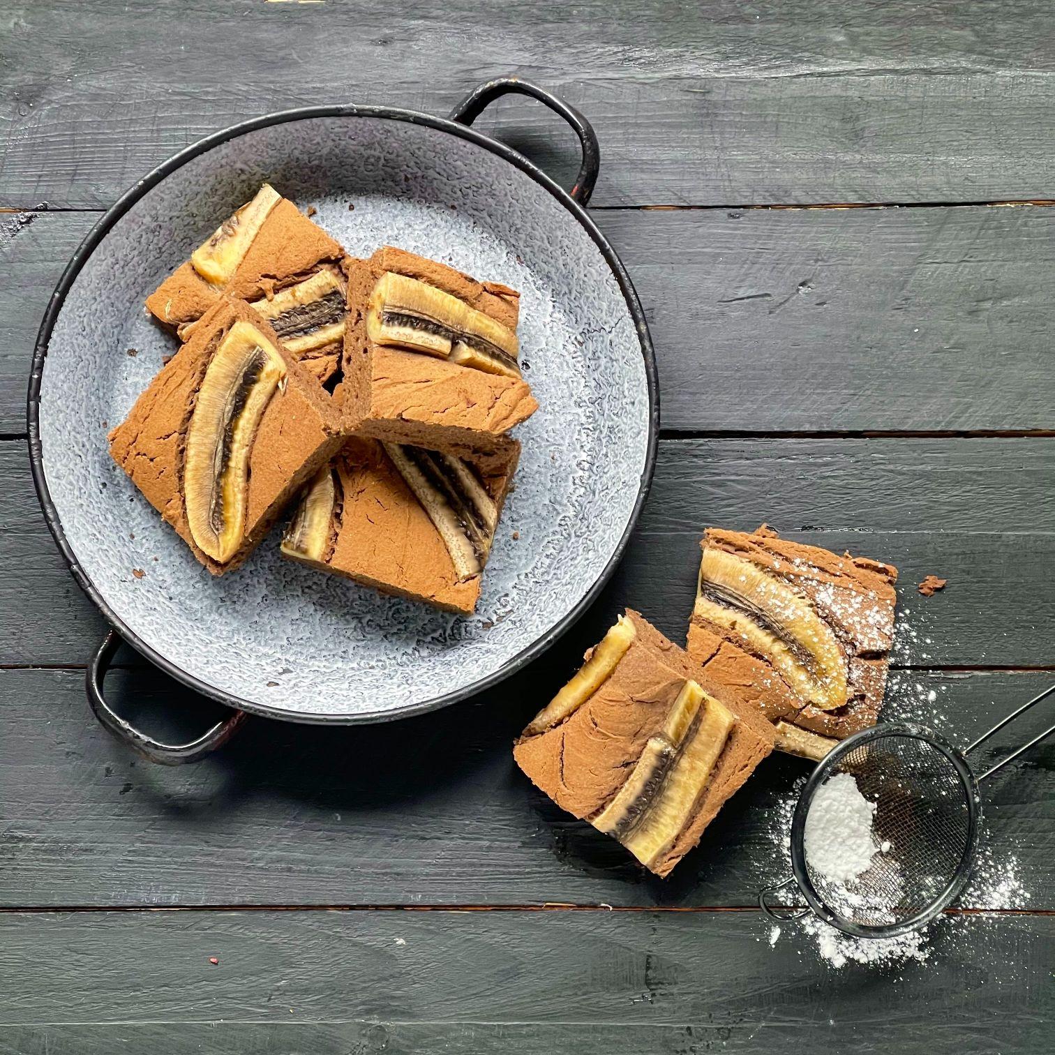 Torta di ricotta con banana e farina di grano saraceno