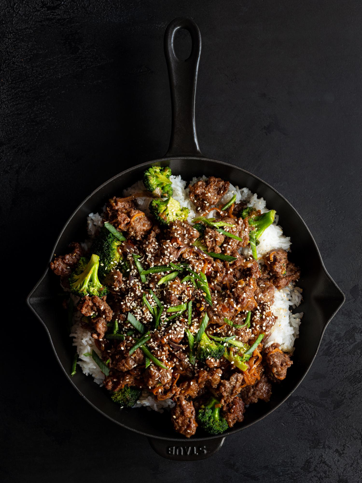 Carne macinata di manzo alla maniera asiatica