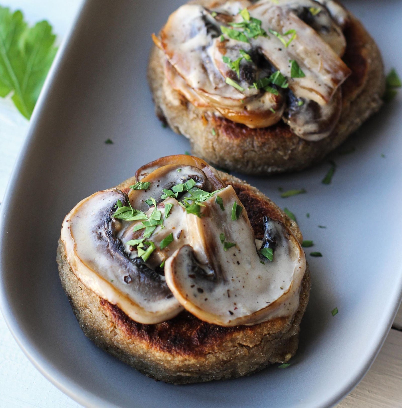 Frittelle di patate di segale con funghi
