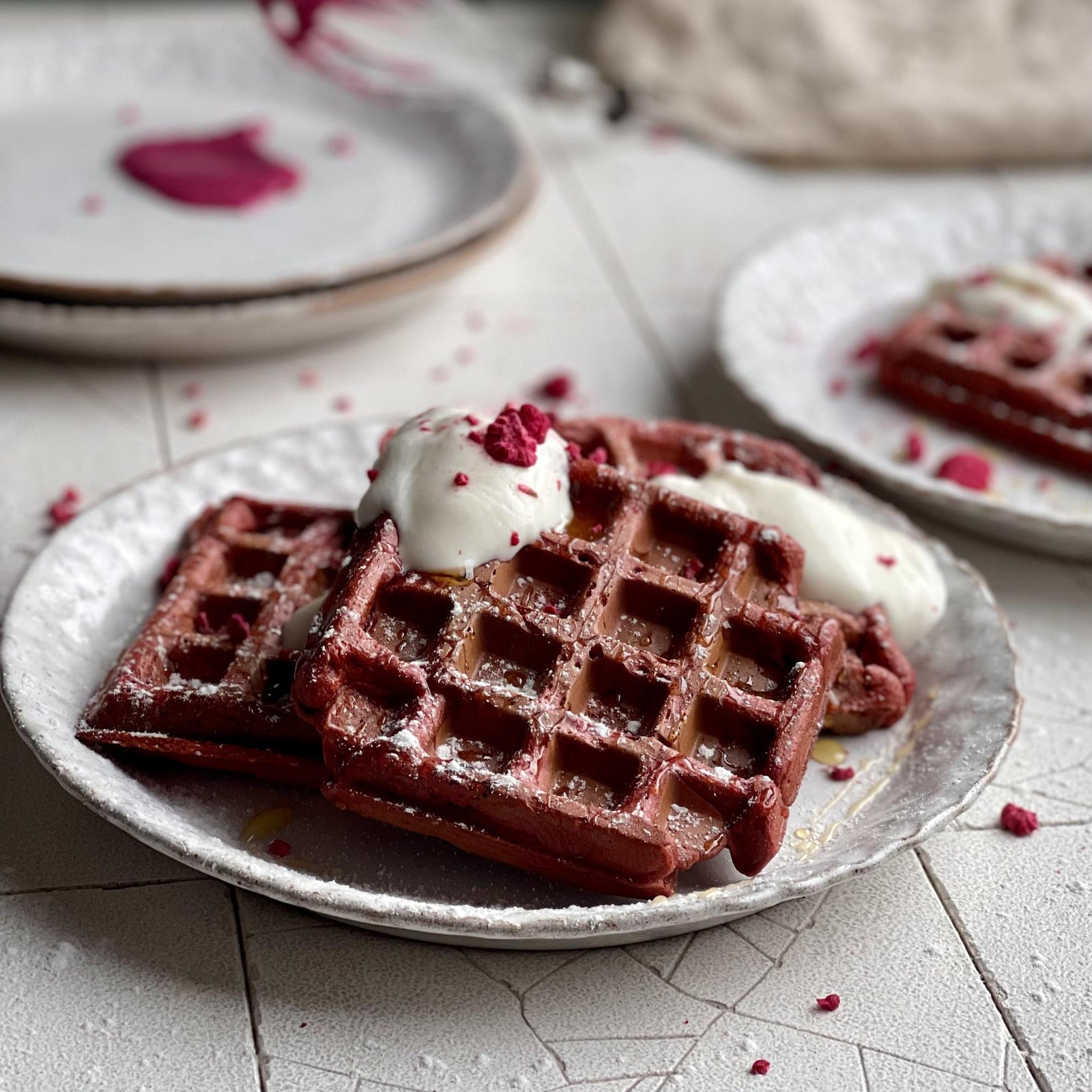 Waffle alla barbabietola