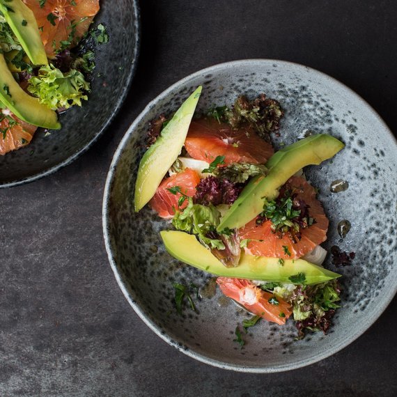 Insalata con avocado e pompelmo