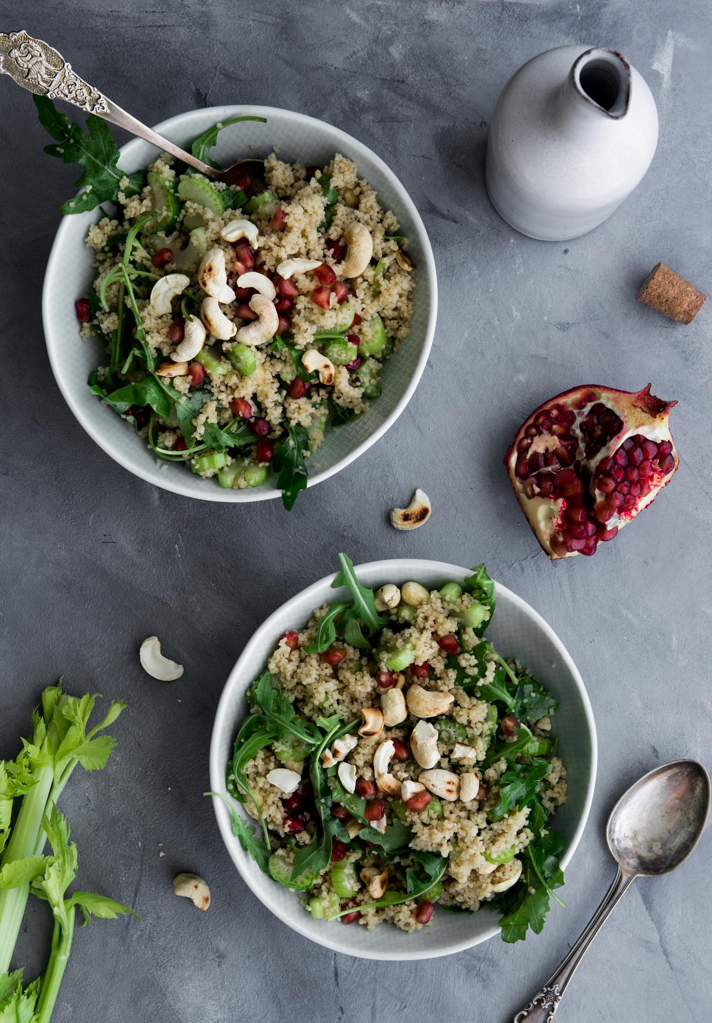 Insalata con couscous e sedano rapa