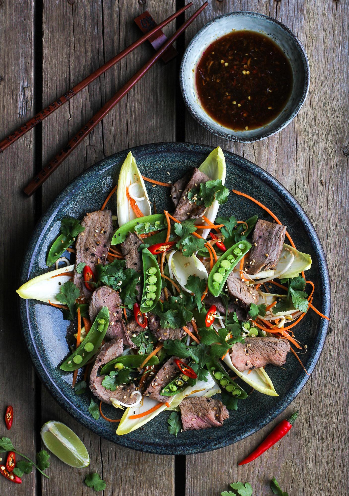 Insalata con carne di manzo