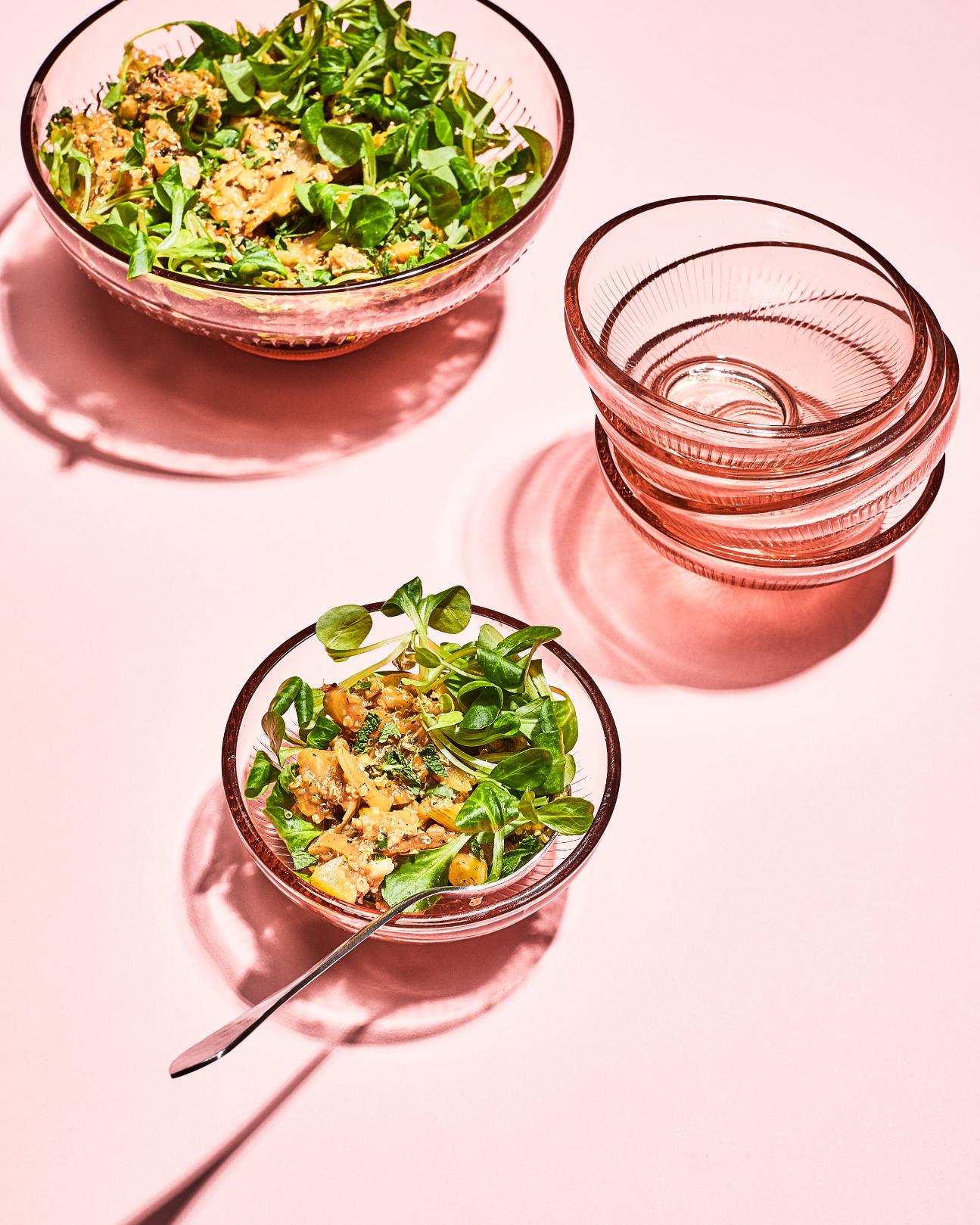 Insalata con quinoa e finocchio caramellato