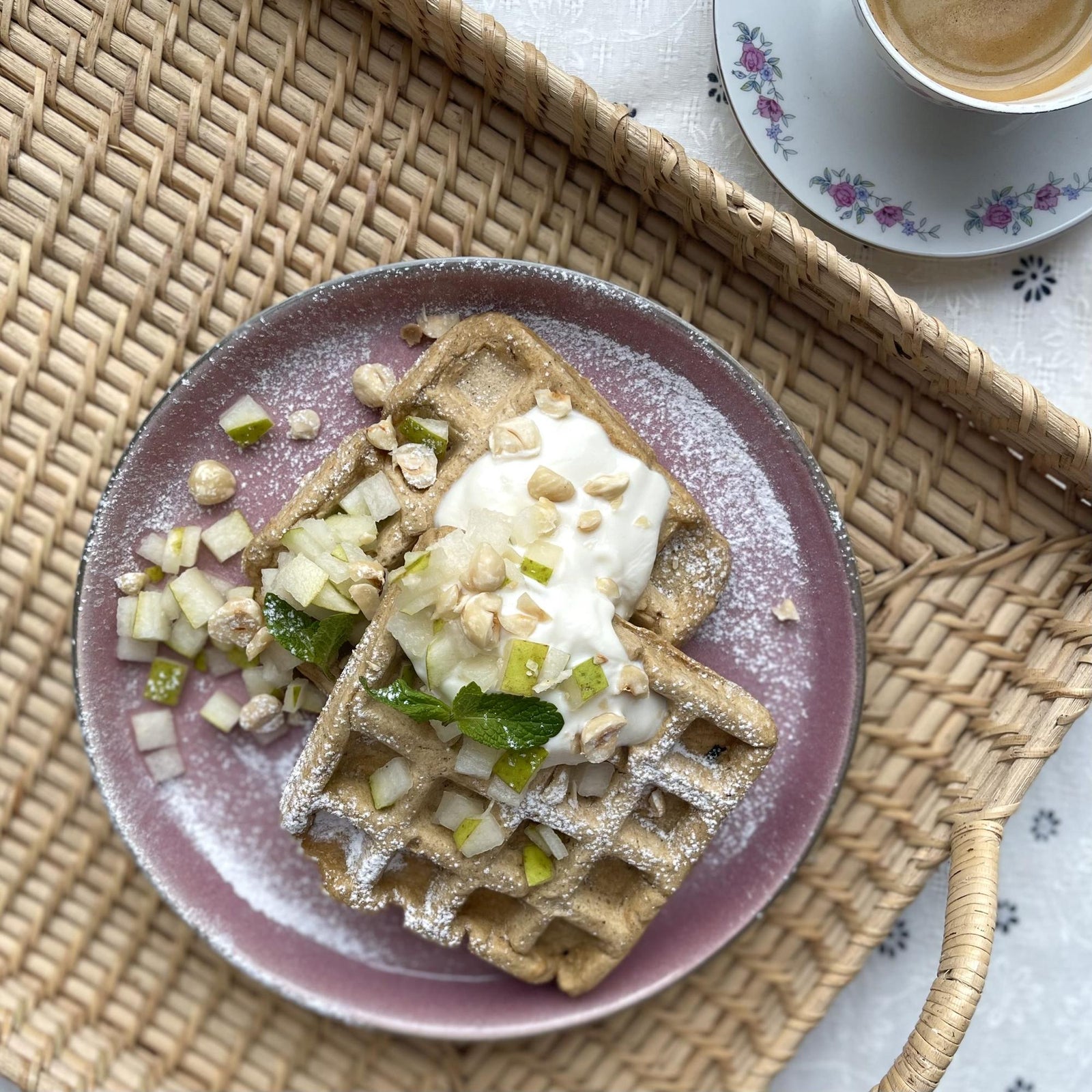 Waffle d'avena veloci con proteine