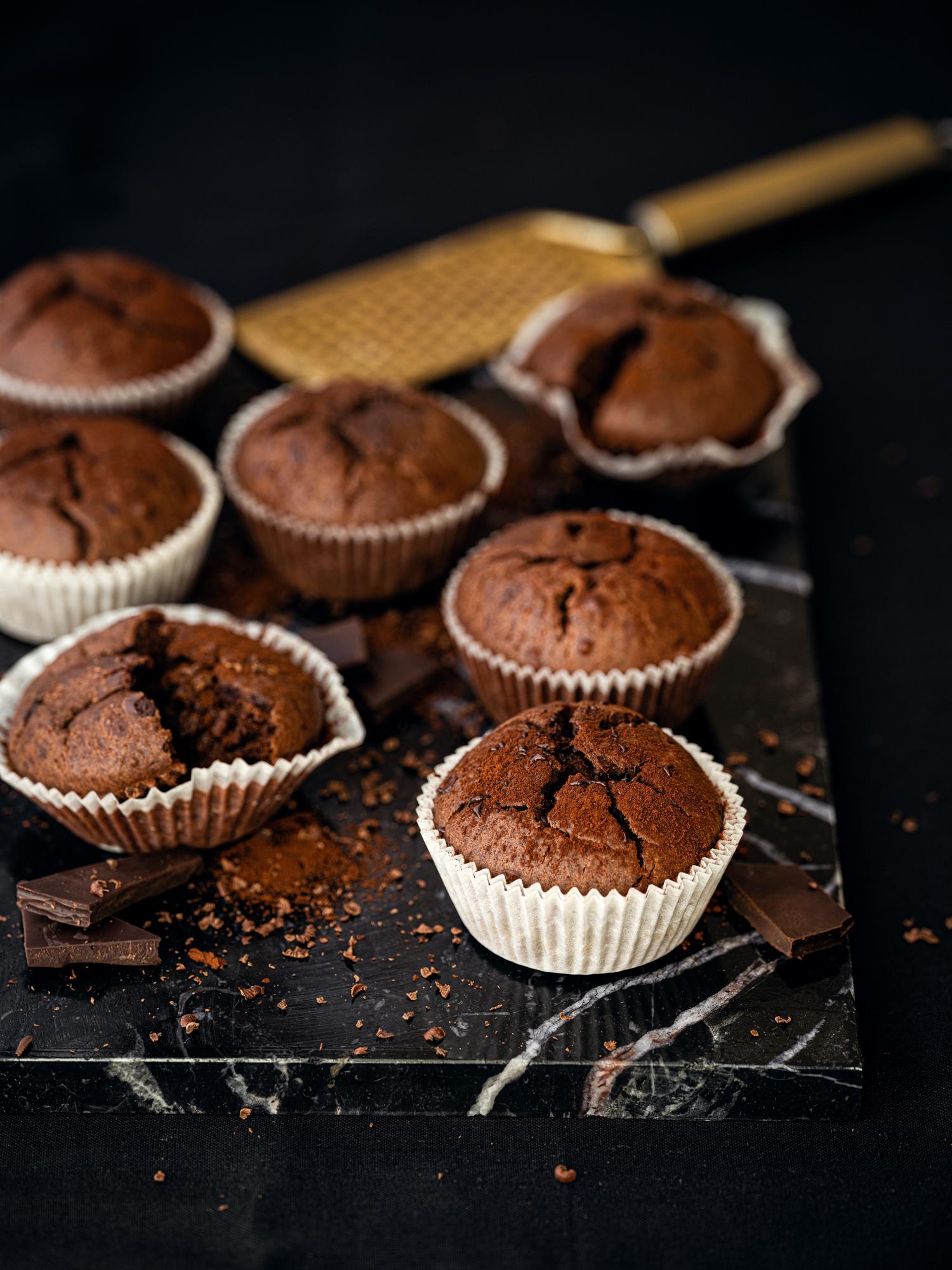 Muffin al cioccolato con impasto di ricotta