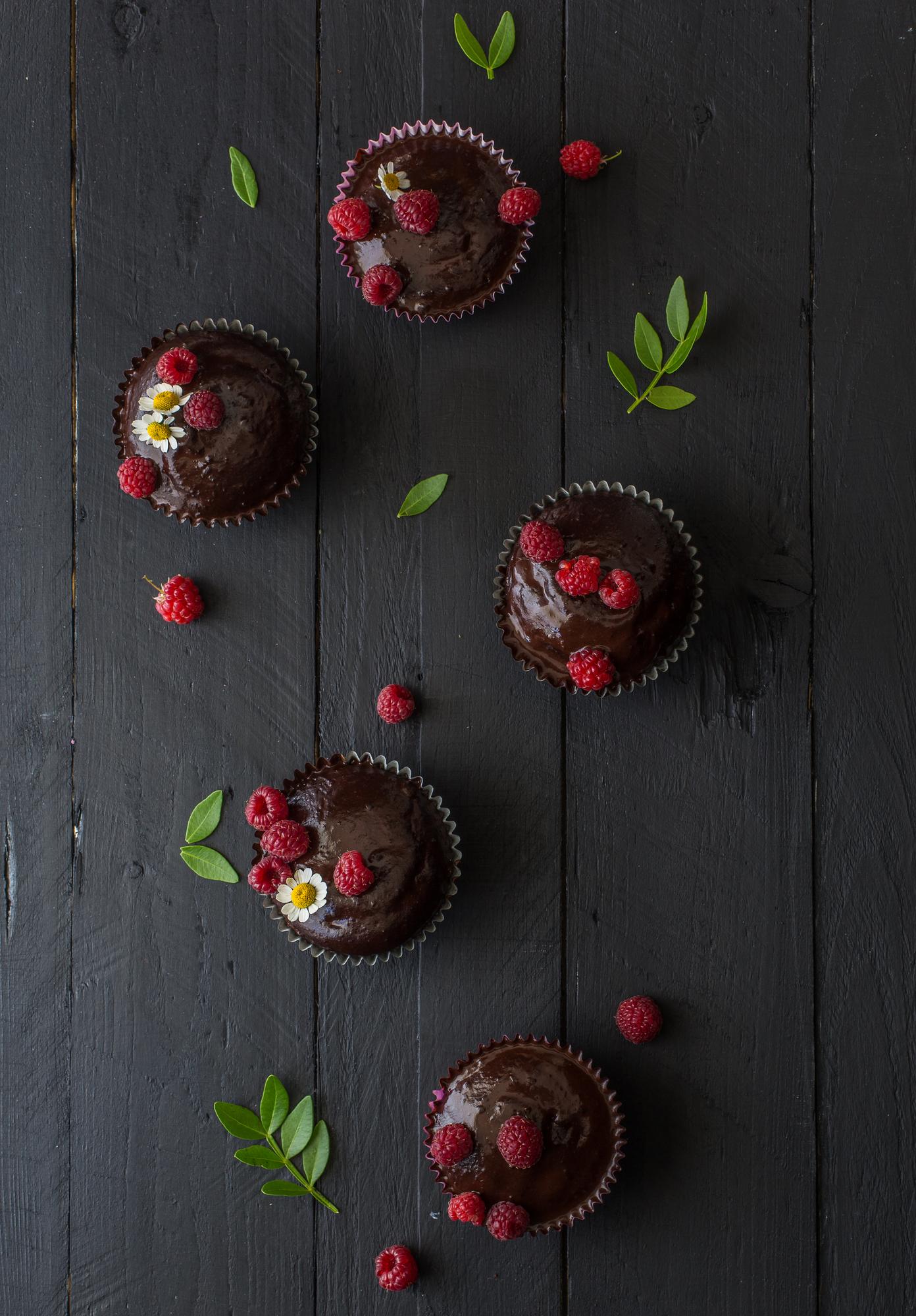 Muffin al cioccolato con glassa