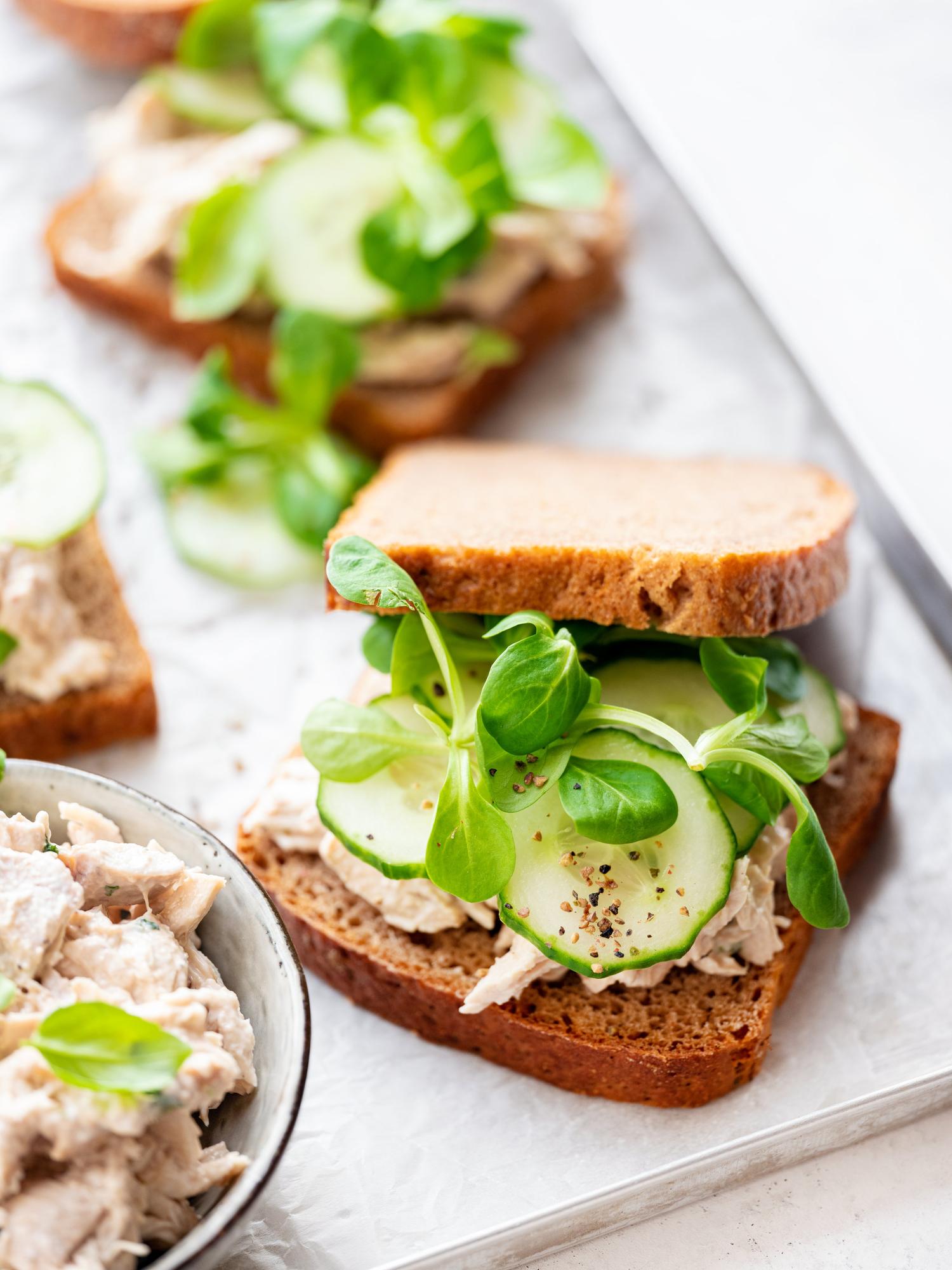 Sandwich con tacchino sfilacciato
