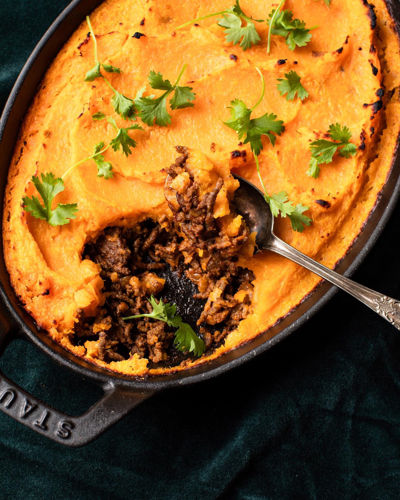 Shepherd's Pie con manzo e patate dolci