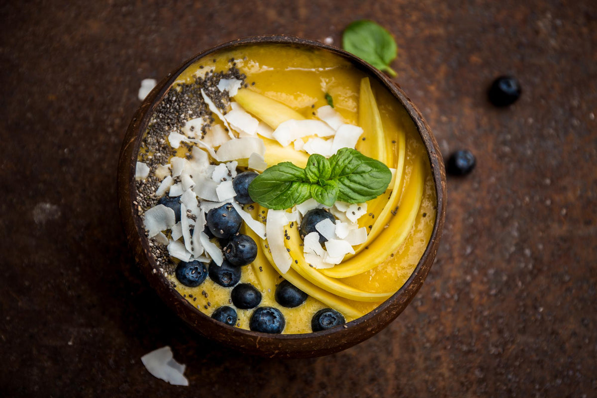Smoothie bowl con mango e banana