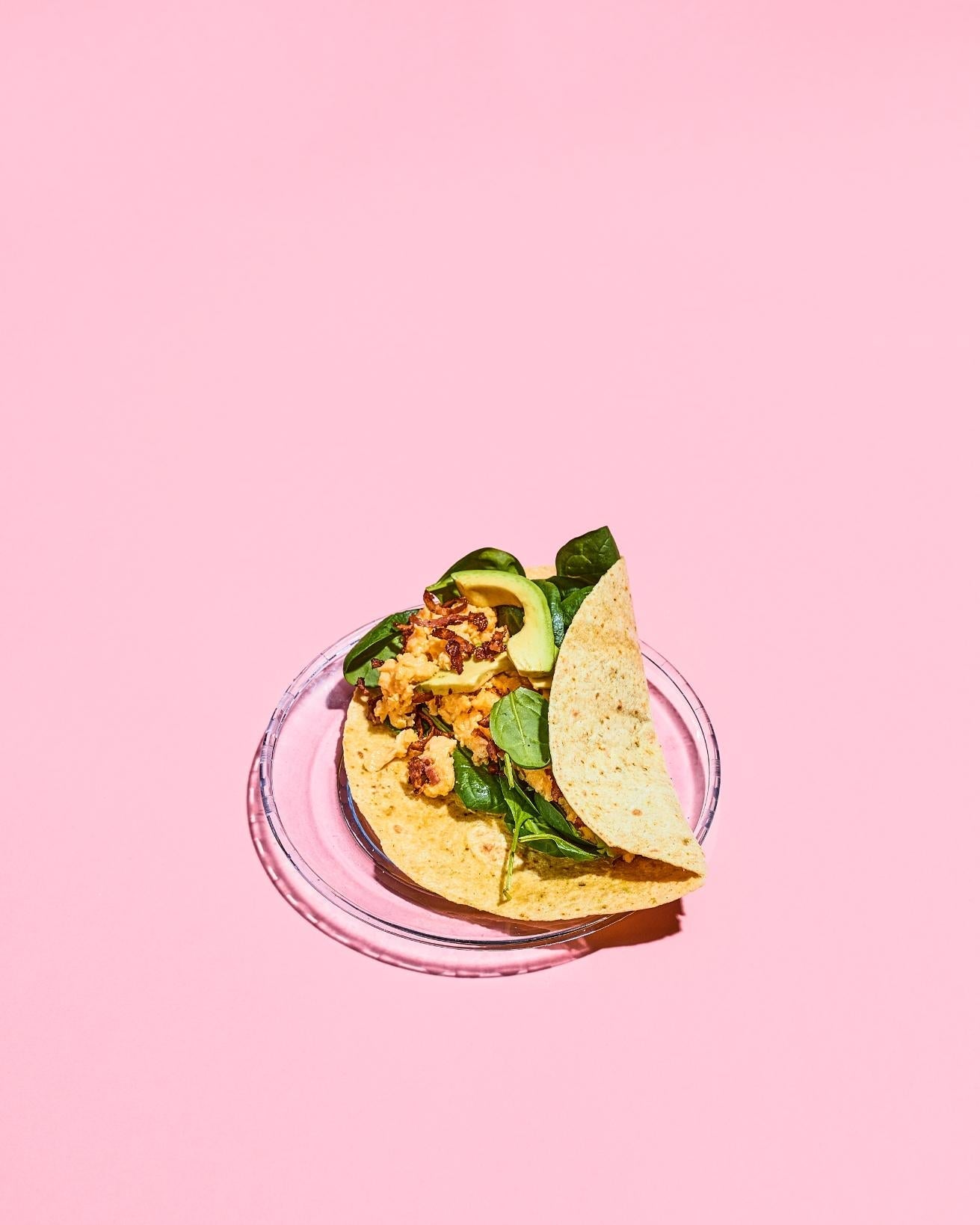 Burrito da colazione con uova e pancetta