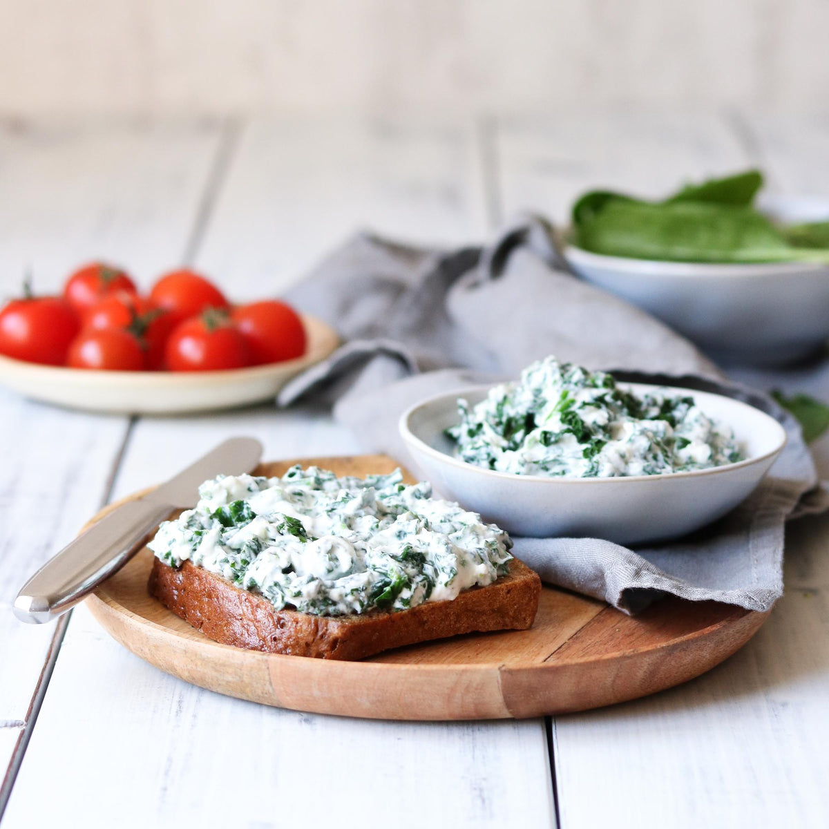 Crema spalmabile agli spinaci