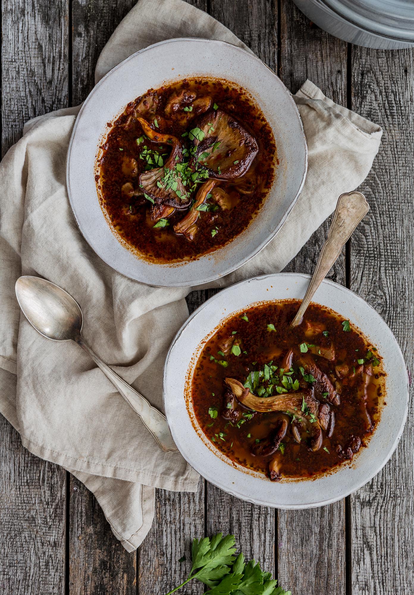 Zuppa di pleurotus