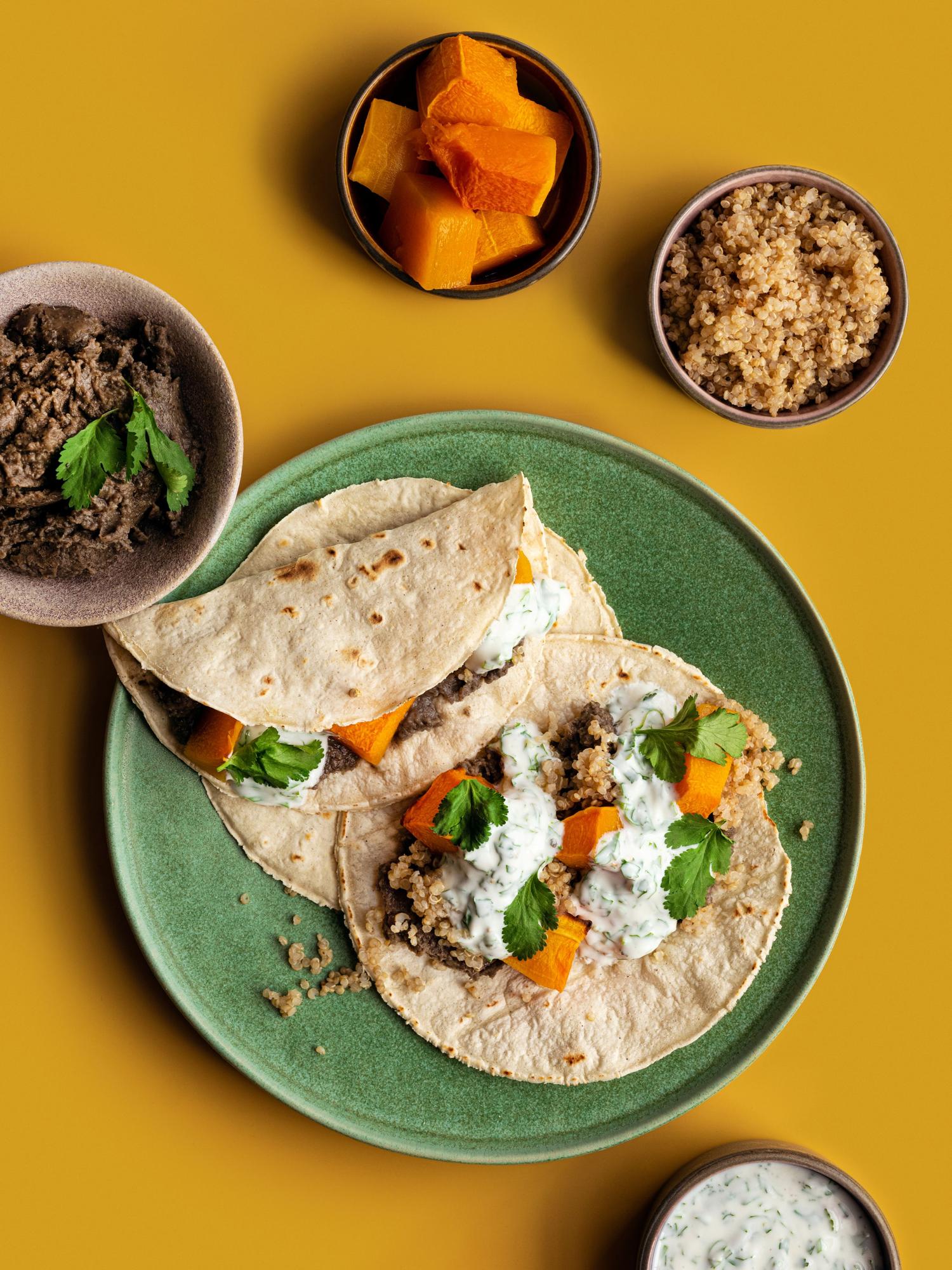 Tacos con quinoa