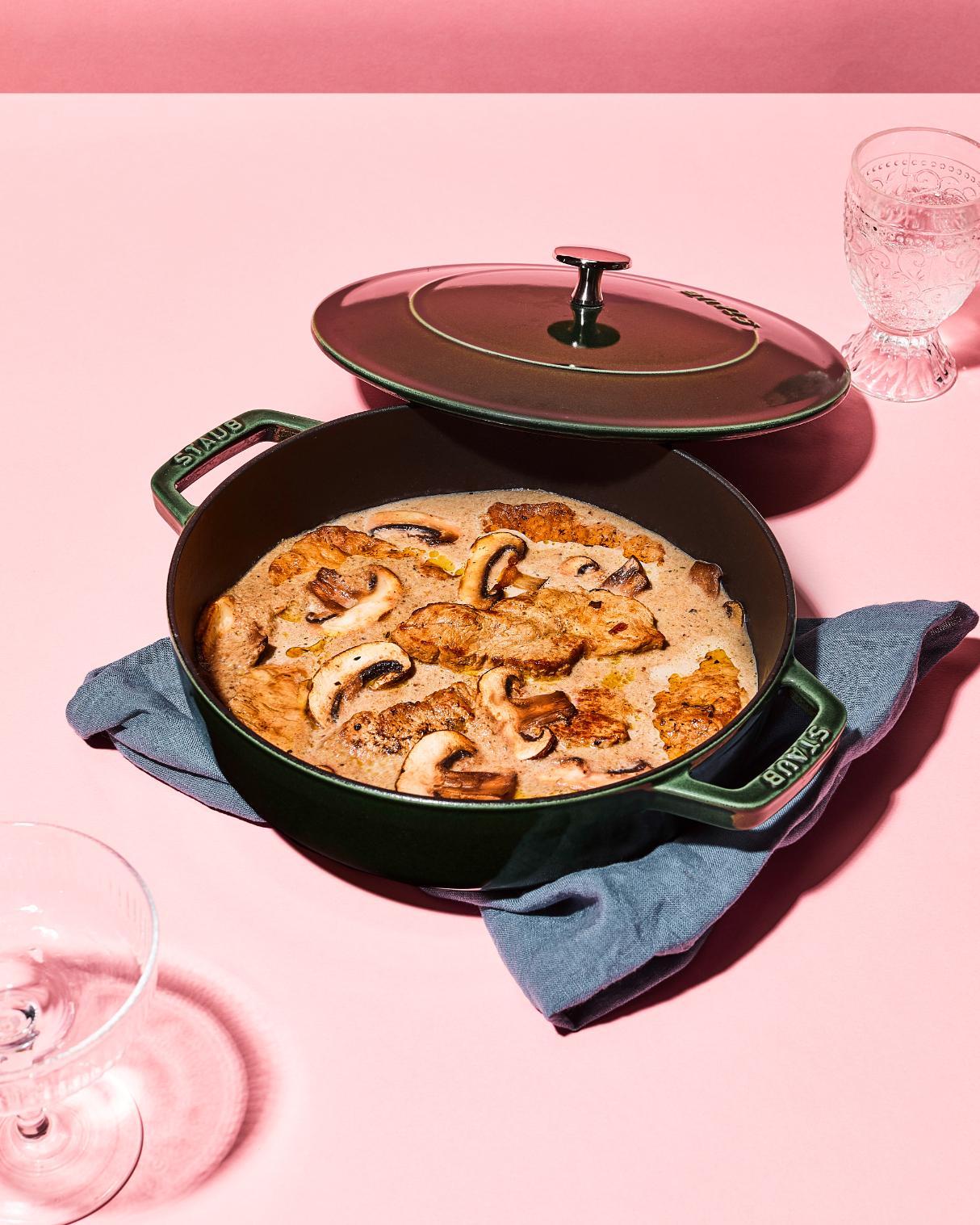 Vitello con champignon e riso