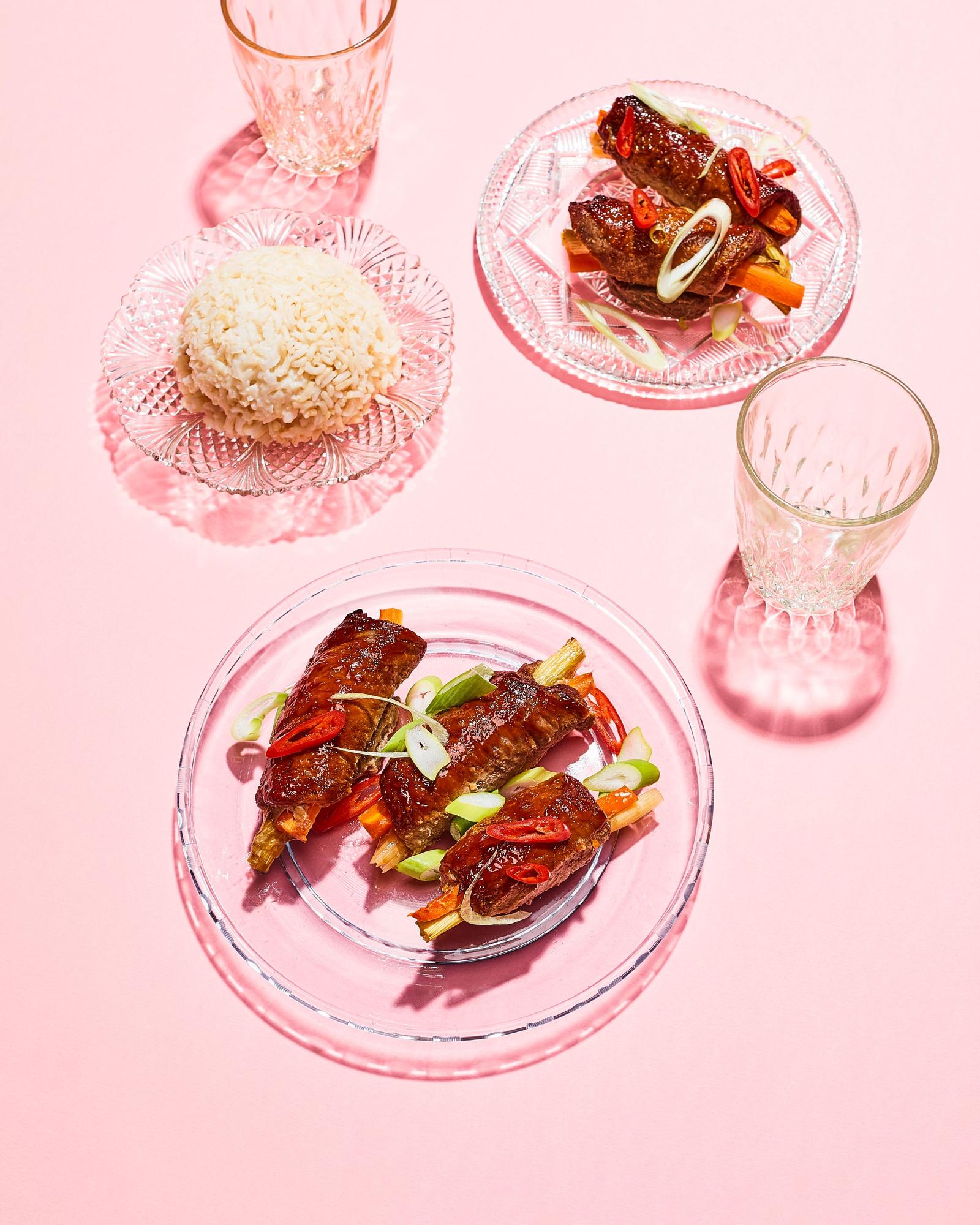 Involtini di vitello teriyaki