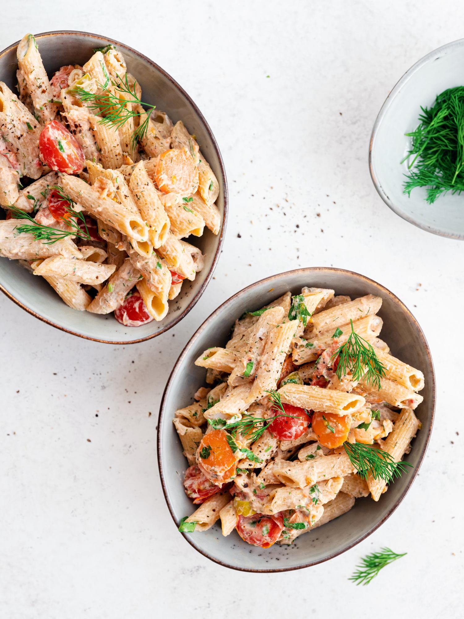 Pasta con salmone affumicato